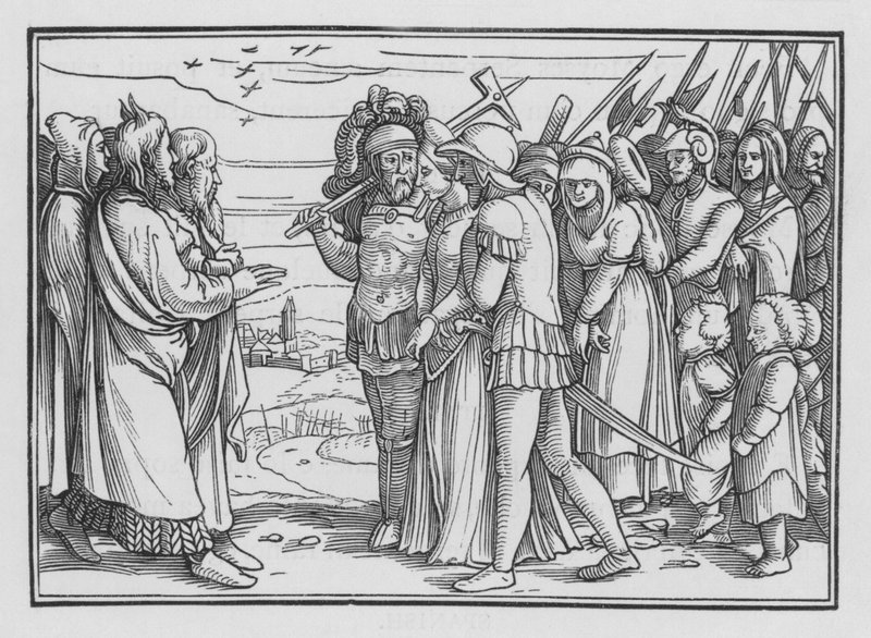 Les Madianites Dépouillés et Balaam Tué, Nombres XXXI, 9 - Hans after Holbein the Younger