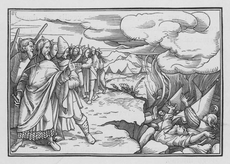 La Rébellion de Koré, Dathan et Abiram, Nombres XVI, 33 - Hans after Holbein the Younger