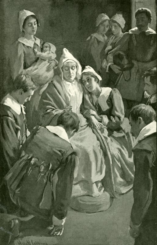 Christiana bénissant ses enfants - Harold Copping