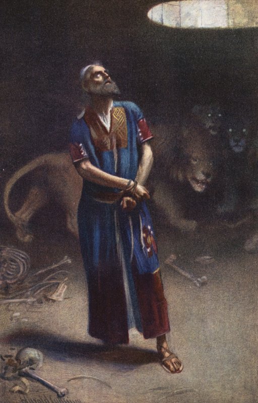 Daniel dans la fosse aux lions - Harold Copping