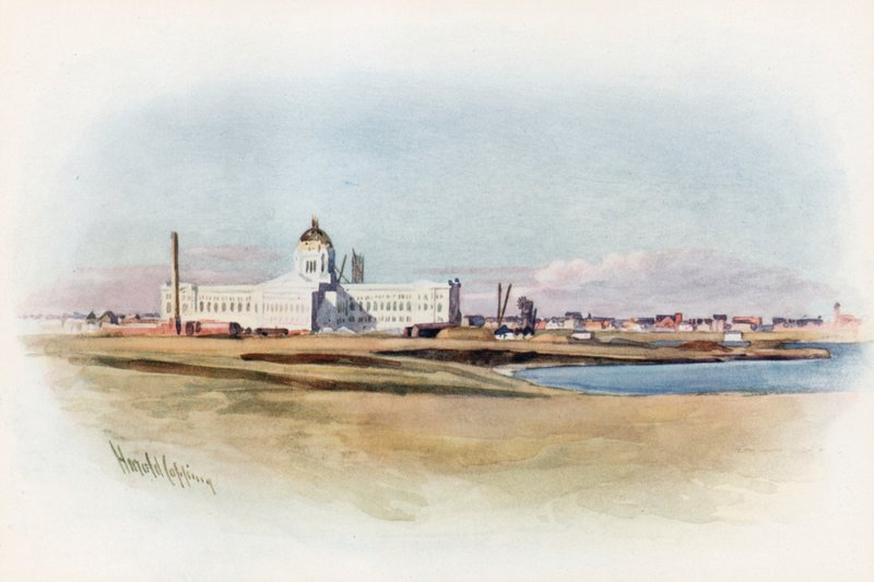 Regina, Saskatchewan, la nouvelle maison du Parlement en cours de construction - Harold Copping
