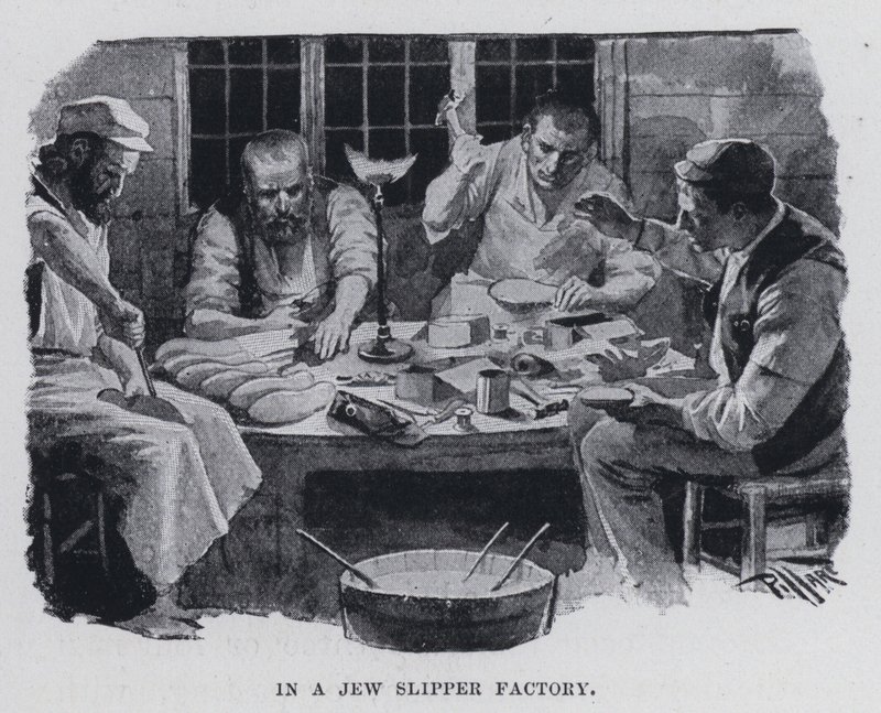Dans une usine de pantoufles juives - Harold Hume Piffard