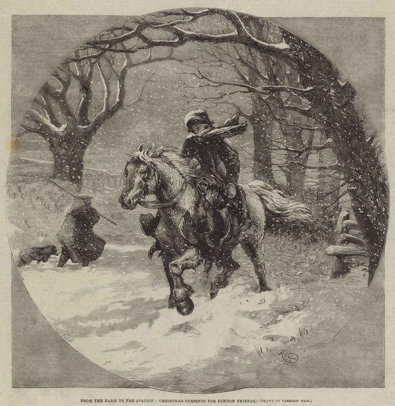 De la ferme à la gare, cadeaux de Noël pour les amis londoniens - Harrison William Weir