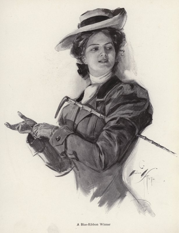 Cavalière gagnante du ruban bleu - Harrison Fisher