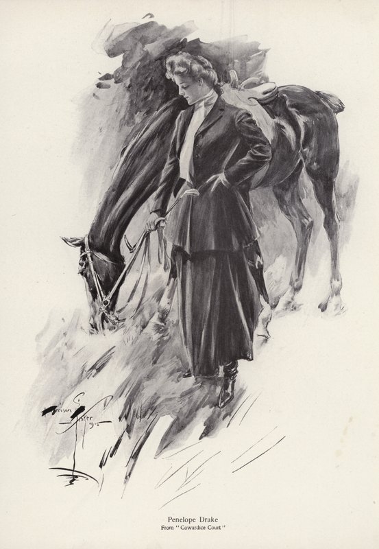 Le personnage Penelope Drake du roman Cowardice Court, de George Barr McCutcheon - Harrison Fisher