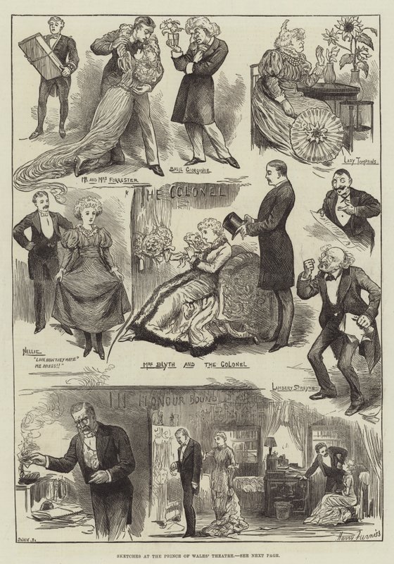 Croquis au Théâtre du Prince de Galles - Harry Furniss