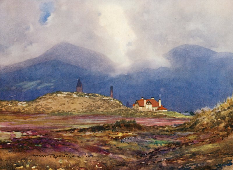 Terrains de golf : Newcastle, le neuvième coup et le club-house - Harry (1878 1950) Rountree