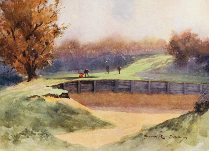 Terrains de Golf : Northwood, "La Mort ou la Gloire", le huitième trou - Harry (1878 1950) Rountree