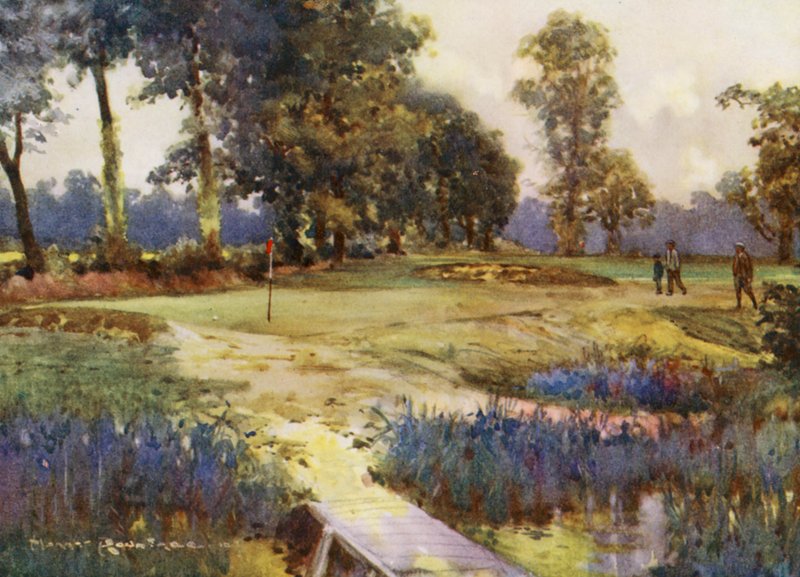 Terrains de golf : Romford, le sixième green - Harry (1878 1950) Rountree