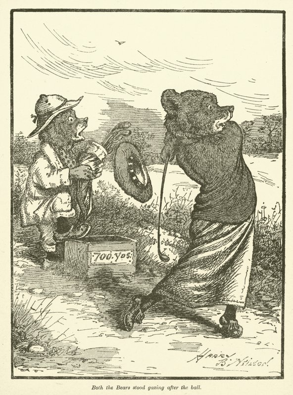Ours jouant au golf - Harry B Neilson