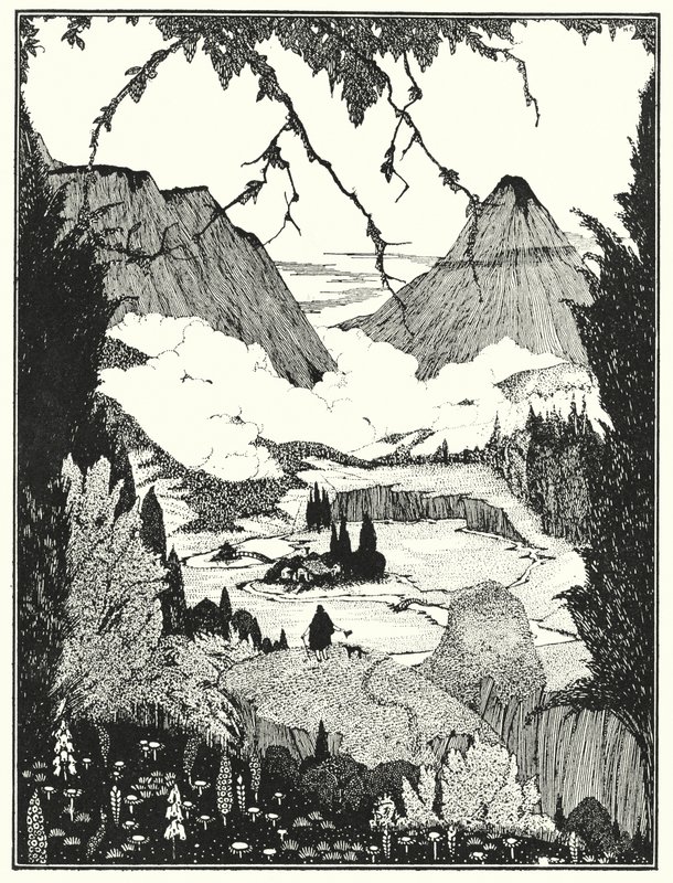Edgar Allan Poe : Le Cottage de Landor - Harry Clarke