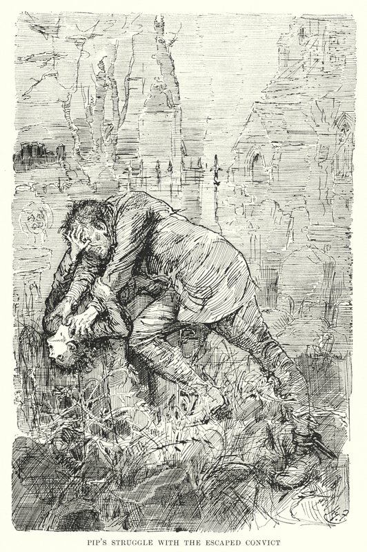 Illustration pour Les Grandes Espérances par Charles Dickens - Harry Furniss