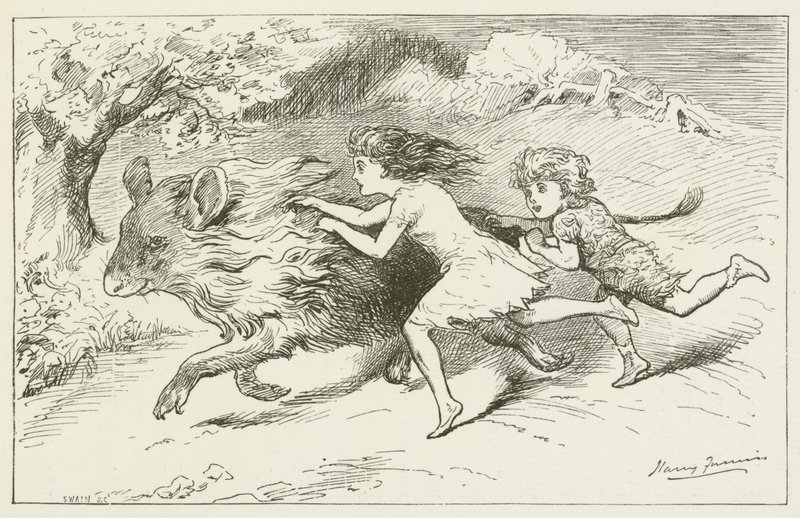 Illustration pour Sylvie et Bruno par Lewis Carroll - Harry Furniss