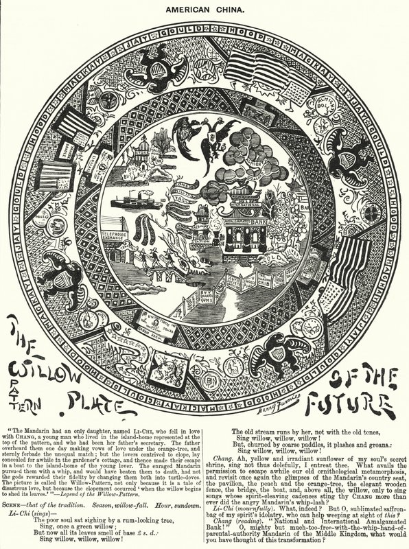 Caricature de Punch : Porcelaine américaine - Harry Furniss