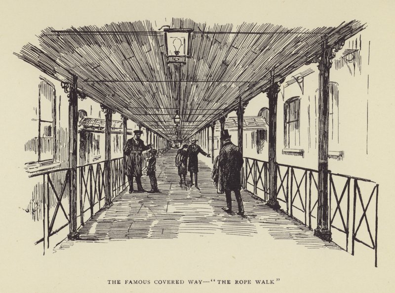 Le célèbre passage couvert, The Rope Walk - Harry Furniss