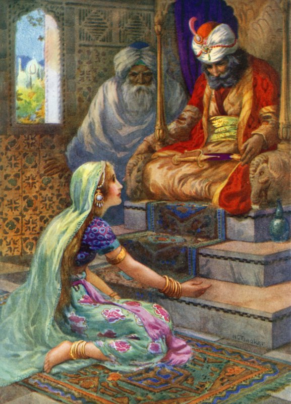 "Son nom est Satyavan" (lithographie couleur) - Harry George Theaker