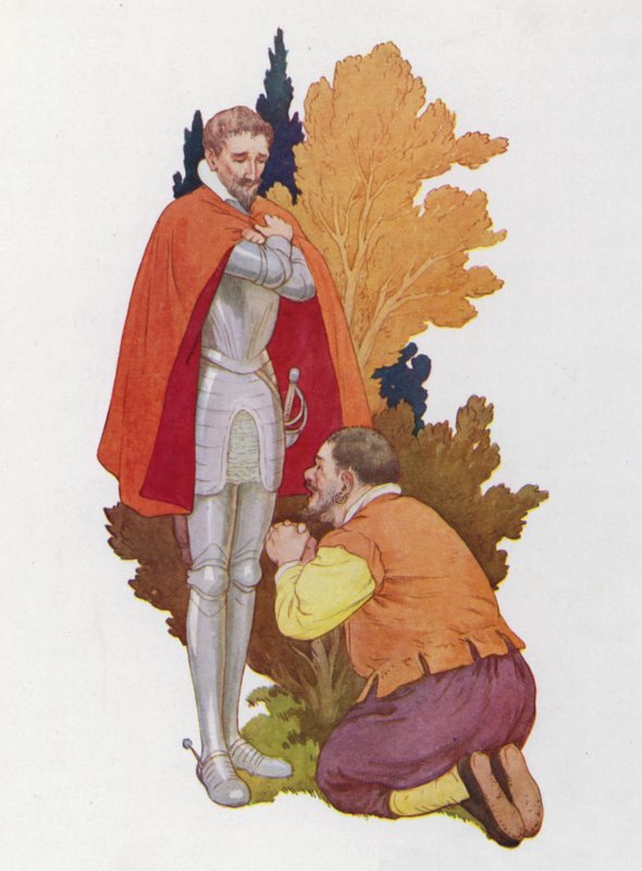 Illustration pour Don Quichotte (lithographie couleur) - Harry George Theaker