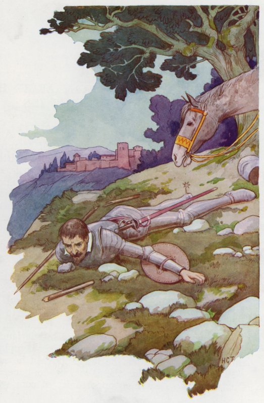 Illustration pour Don Quichotte (lithographie couleur) - Harry George Theaker