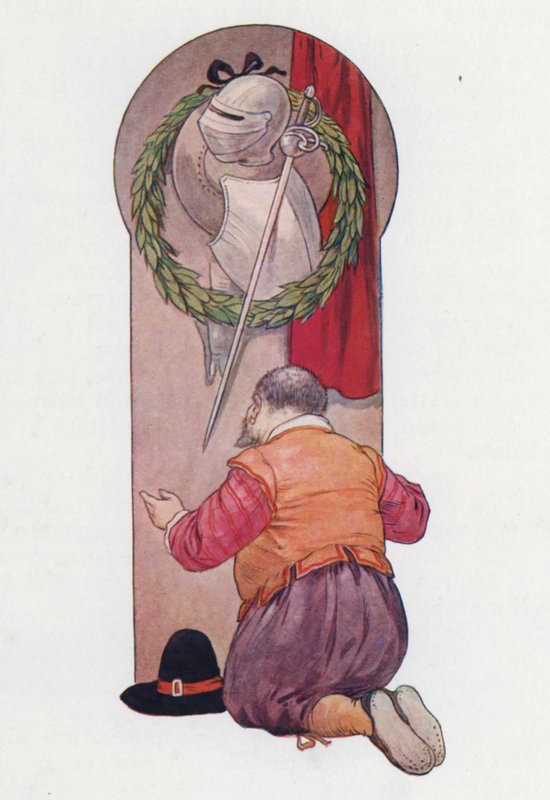 Illustration pour Don Quichotte (lithographie couleur) - Harry George Theaker