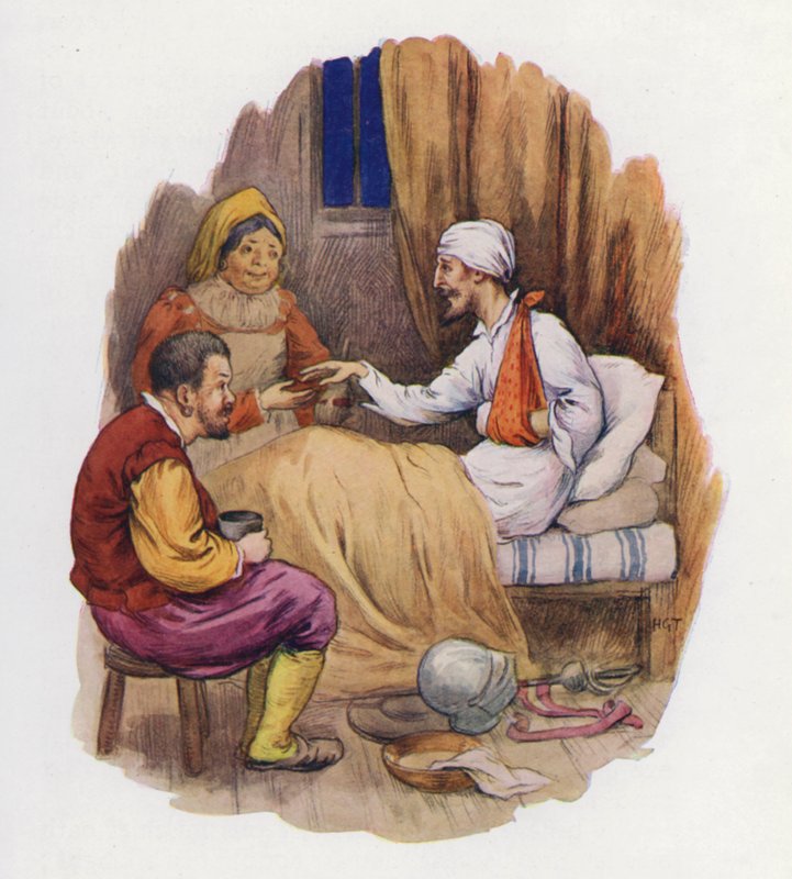Illustration pour Don Quichotte (lithographie couleur) - Harry George Theaker