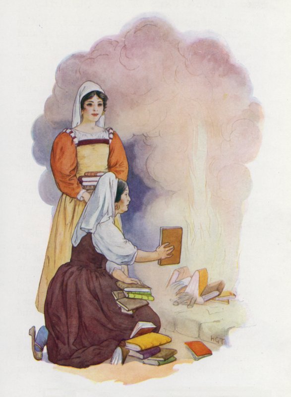 Illustration pour Don Quichotte (lithographie couleur) - Harry George Theaker