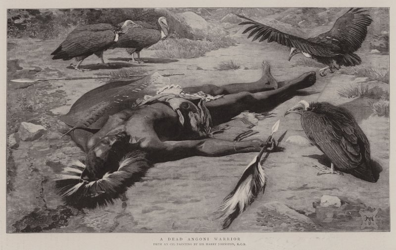 Un guerrier Angoni mort - Harry Hamilton Johnston