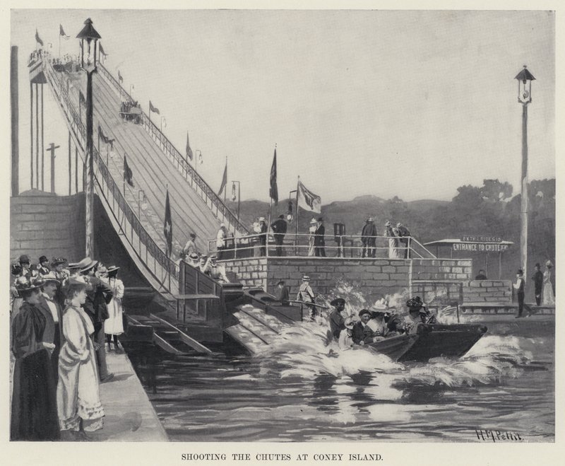 Descente des chutes à Coney Island - Harry M. Pettit