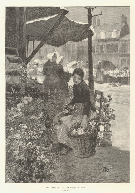 Le Marché aux Fleurs et aux Légumes, Boulogne - Hector Caffieri
