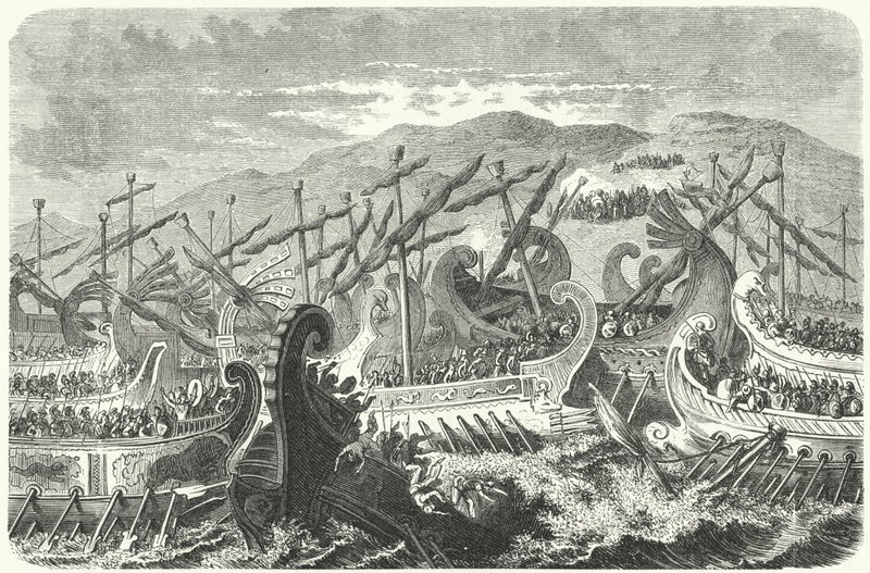Bataille de Salamine, 480 av. J.-C. - Heinrich Leutemann
