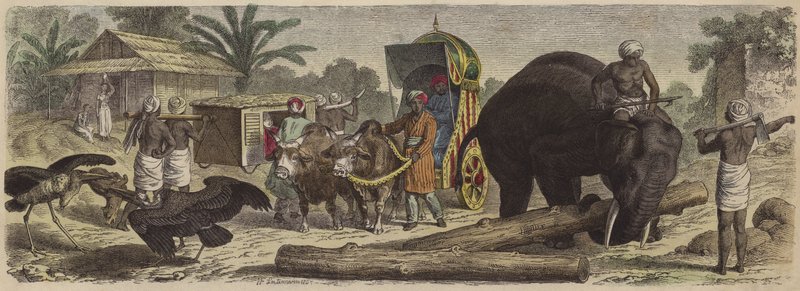Scène au Bengale, Inde - Heinrich Leutemann