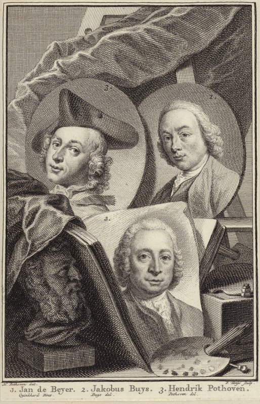 Portrait de Jan de Beijer, Jacobus Buys et Hendrik Pothoven - Hendrik Pothoven