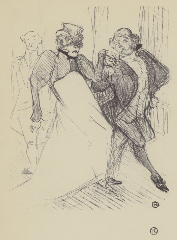 Réjane et Galipaux, dans Madame Sans-Gêne - Henri de Toulouse Lautrec