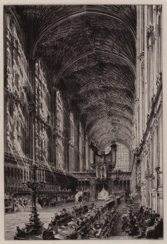 Cambridge : Intérieur de la chapelle du King
