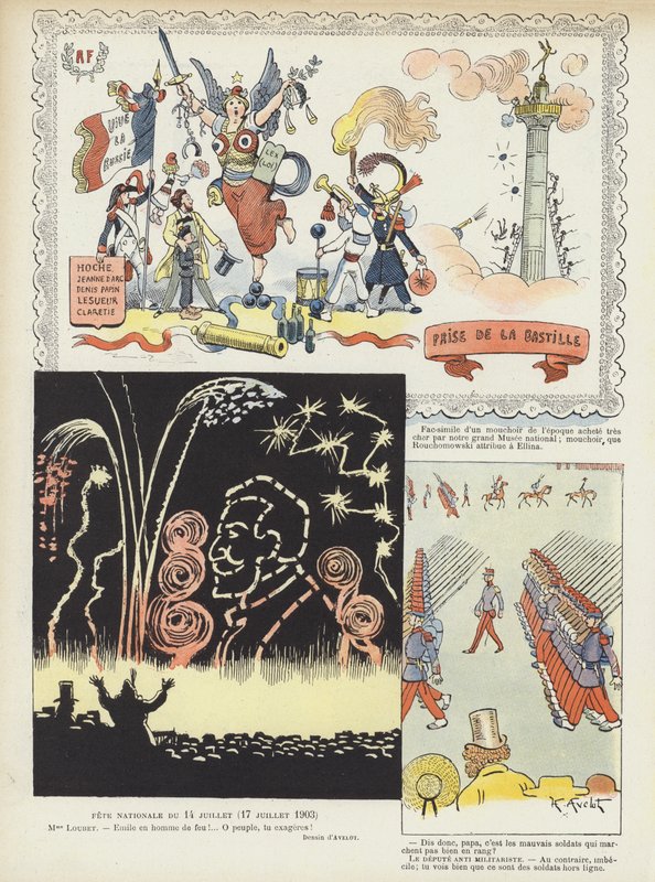 Le jour de la Bastille. Illustration pour Le Rire - Henri Avelot