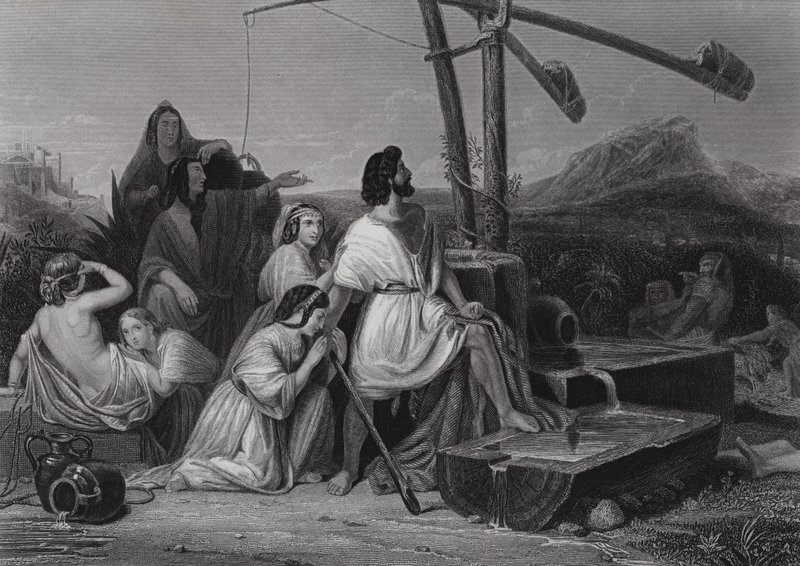 Moïse au pays de Madian - Henri Frederic (after) Schopin