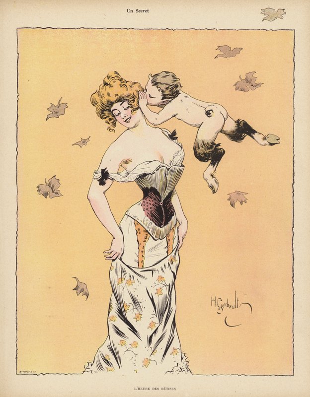 Un secret (lithographie en couleur) - Henri Gerbault