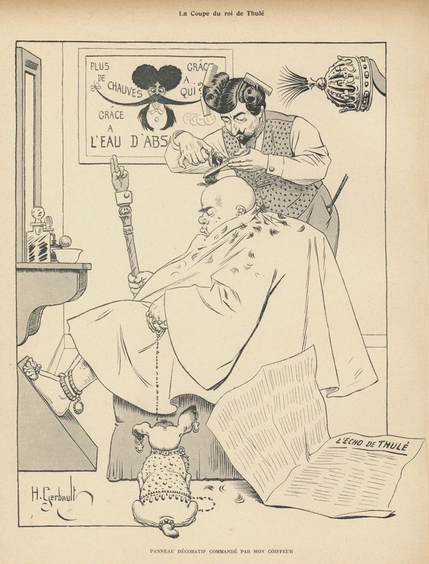 Coupe de cheveux du roi de Thulé : un homme chez le barbier - Henri Gerbault