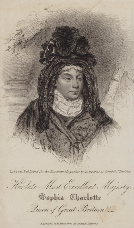 Charlotte de Mecklembourg-Strelitz, reine consort du roi George III - Henri after Meyer
