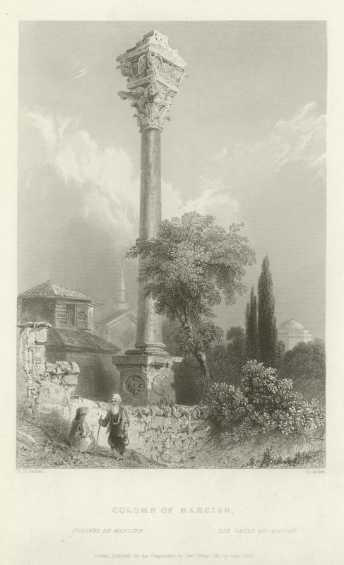 Colonne de Marcien, Constantinople, 1839 - Henry Adlard