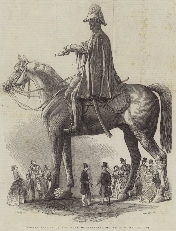 Statue colossale du duc de Wellington, par M C Wyatt, Esquire - Henry Anelay