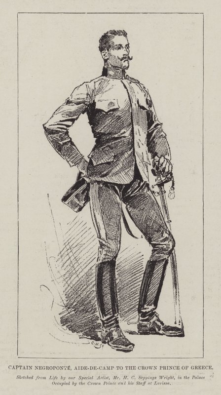 Capitaine Negroponte, aide de camp du prince héritier de Grèce - Henry Charles Seppings Wright