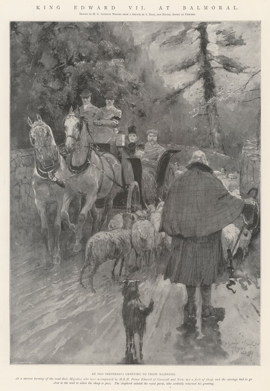 Le roi Édouard VII à Balmoral - Henry Charles Seppings Wright