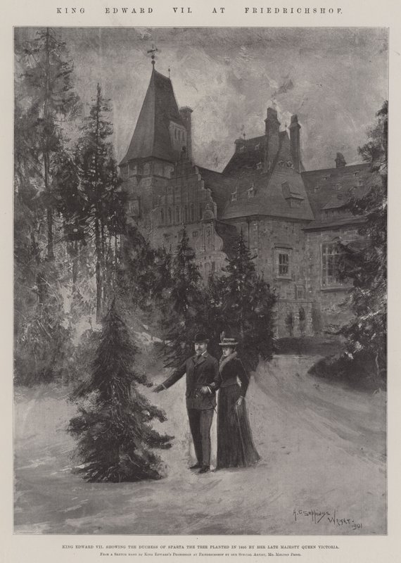 Le roi Édouard VII à Friedrichshof - Henry Charles Seppings Wright
