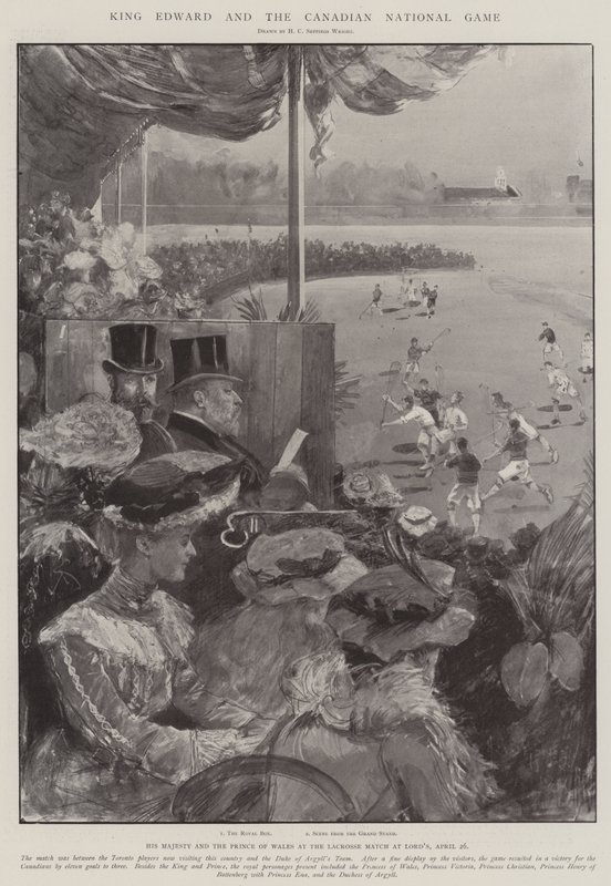 Le roi Édouard et le jeu national canadien - Henry Charles Seppings Wright