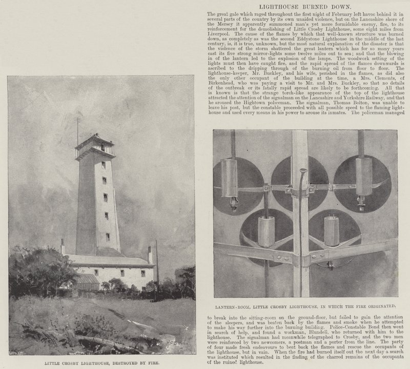 Phare incendié - Henry Charles Seppings Wright