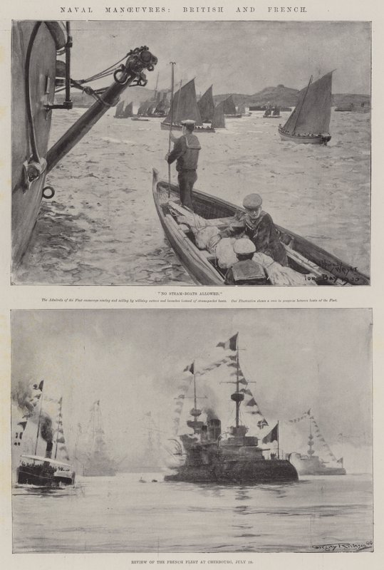 Manœuvres navales, Britanniques et Françaises - Henry Charles Seppings Wright