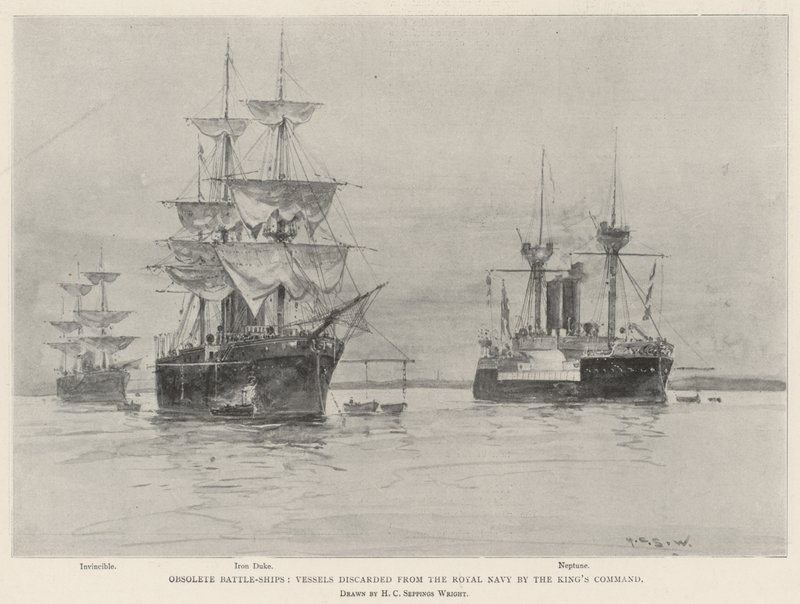 Navires de guerre obsolètes, vaisseaux retirés de la Royal Navy par ordre du roi - Henry Charles Seppings Wright