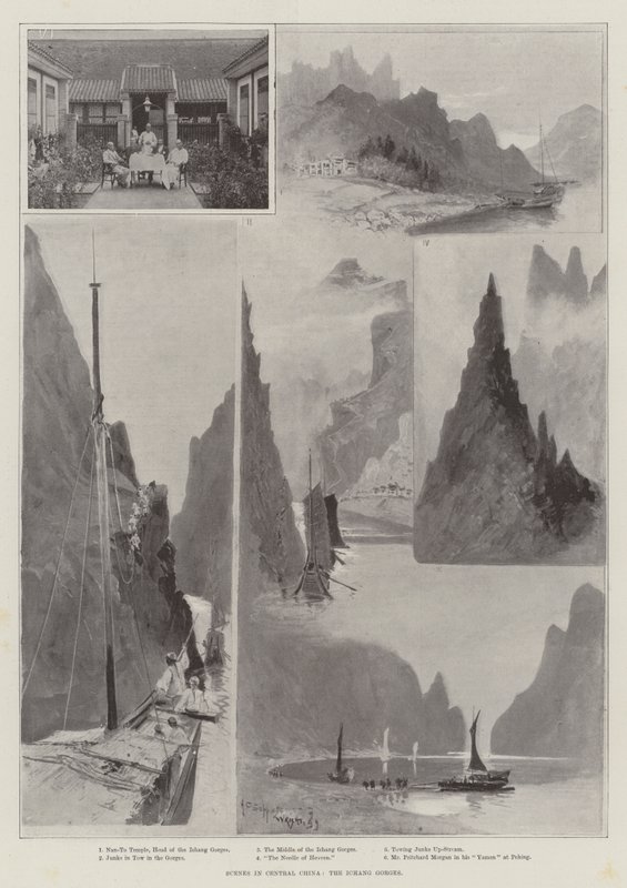 Scènes en Chine centrale, les gorges d