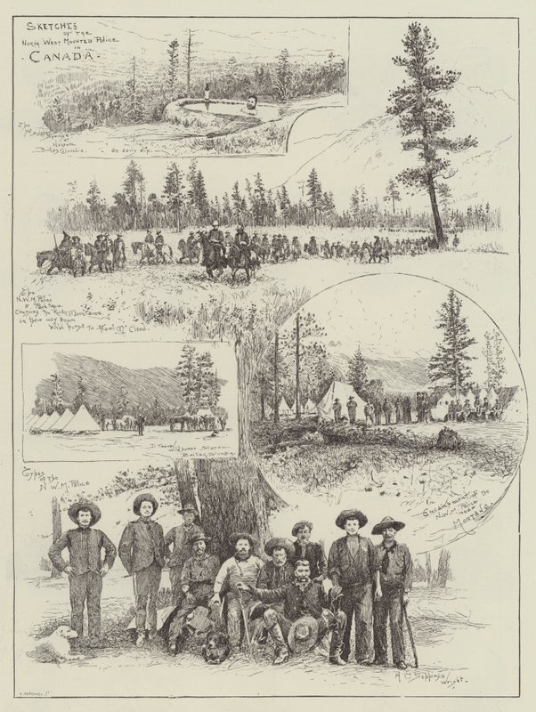 Croquis de la Police montée du Nord-Ouest au Canada - Henry Charles Seppings Wright