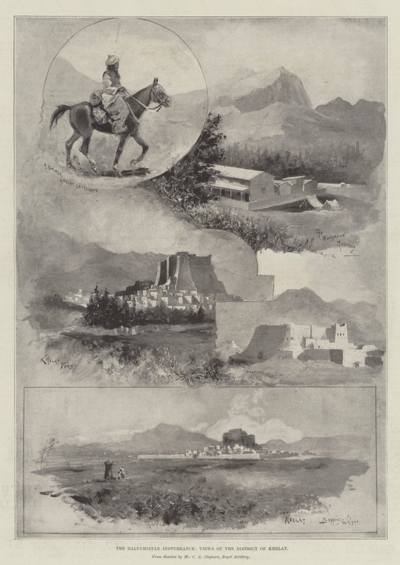 La Perturbation du Baloutchistan, Vues du district de Khelat - Henry Charles Seppings Wright